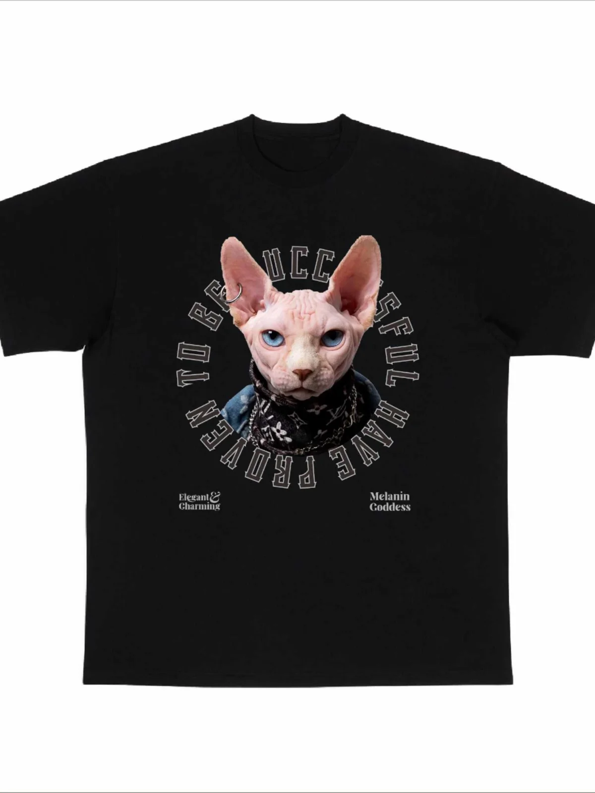 

Summer Men's 100% Pure Cotton Print Doodle Sphynx Cat Round Neck T-shirt Clothes Size S-4XL Motorcycle Tees Top Unisex