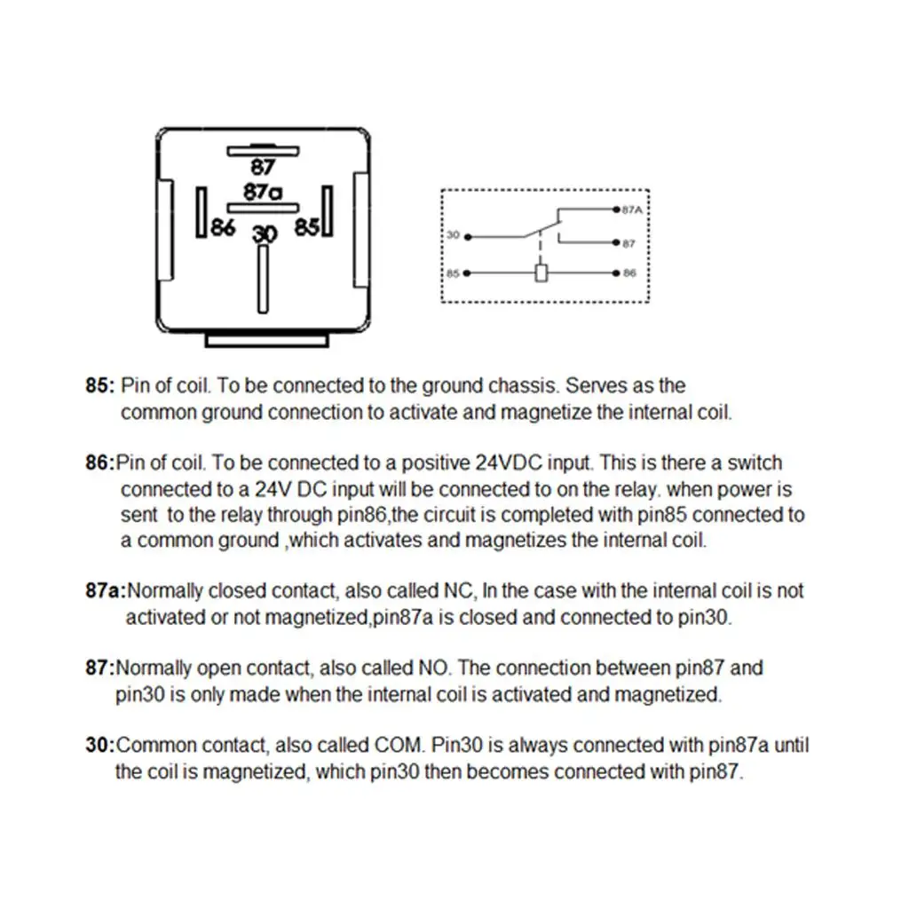 24V 80A High Capacity SPST Relay Car Truck Boat Electric Switch Socket for Motor and Accessory Control