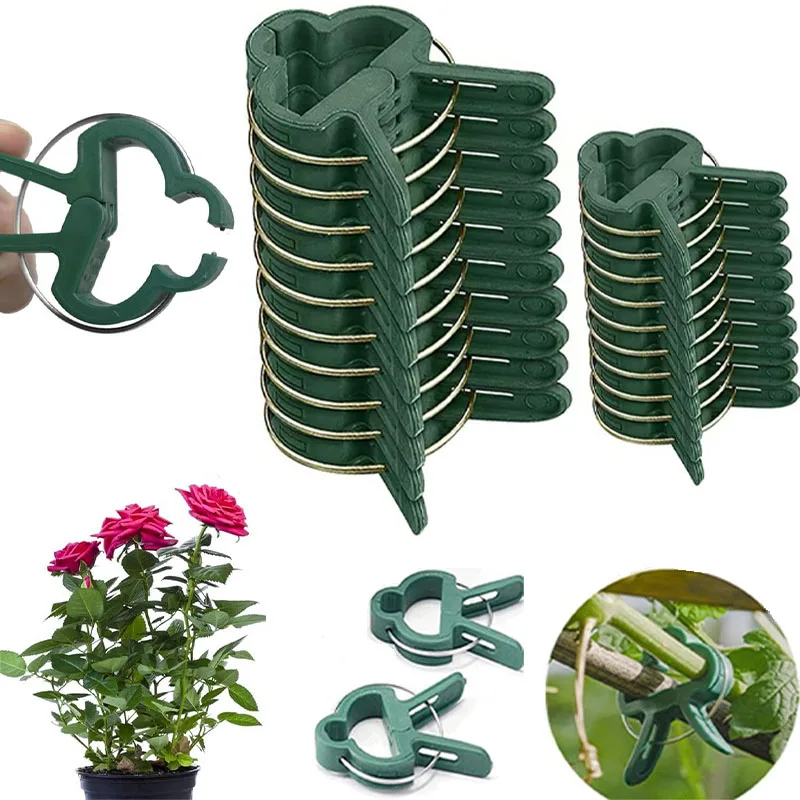 Plant Fixed Clips Reusable Garden Greenhouse Bracket for Fixed Plants Vine Flowers Seedling Tomatoes Fastener Garden Supplies