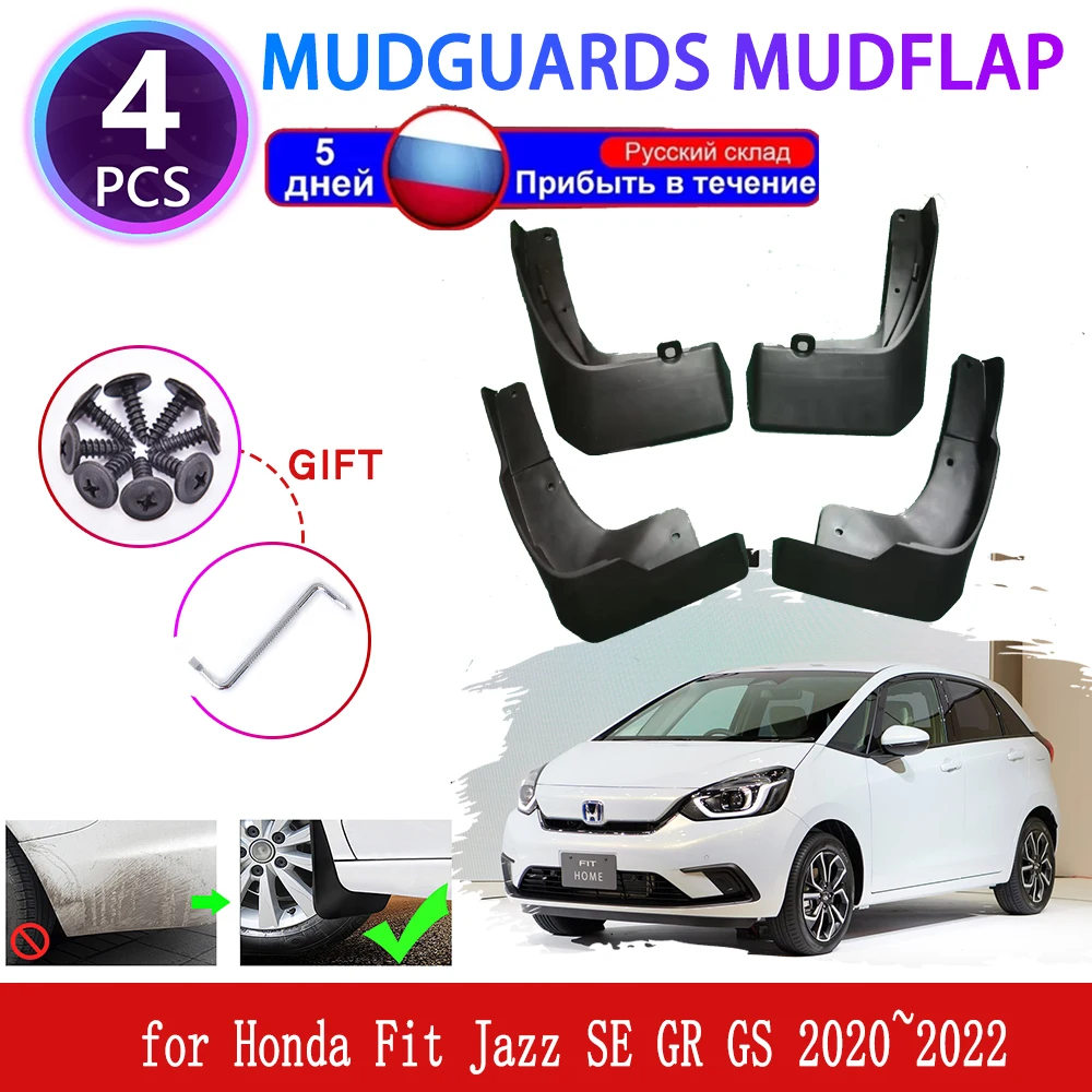 Car Mudguards for Honda Fit Jazz SE GR GS Sport Crosstar 2020 2021 2022 Mudflaps Fender Mud Flap Splash Guards Cover Accessories