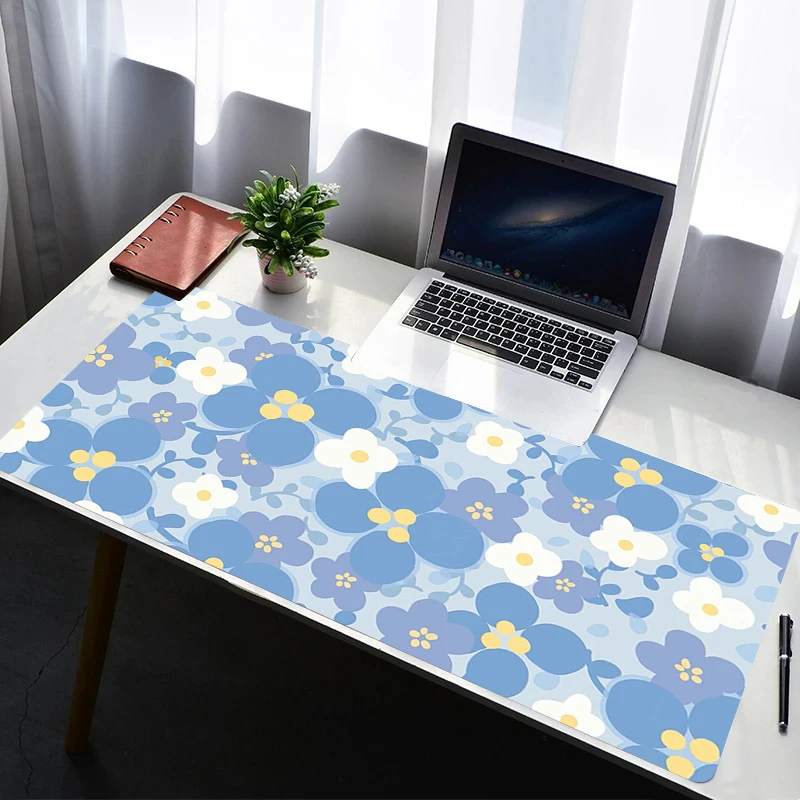 

Mouse Pad Laptop Non Slip Extended Desktop Mouse Mat PC Anime HD Keyboard Pad Vintage Flower Pattern Gaming Accessories Mousepad