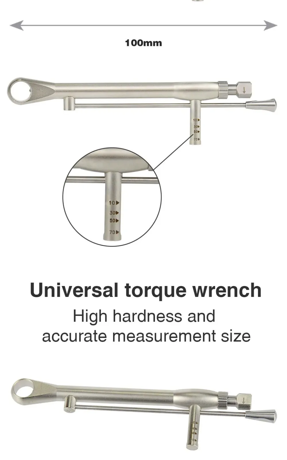 Dental Universal Implant Torque Screwdrivers Wrench Dental Implant Prosthetic Restoration Tool Kit 10-70NCM Dentistry Tools