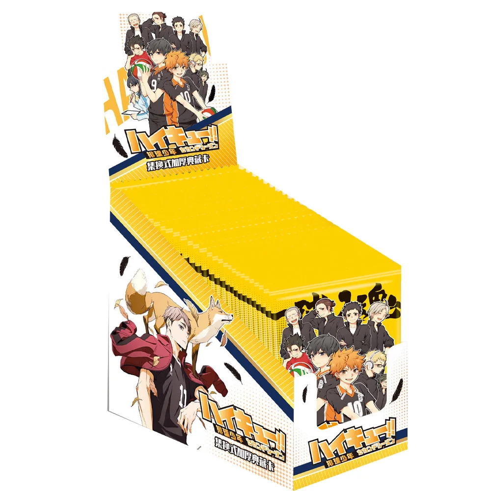 Newest Haikyuu cards Whole box unopened first bullet university volleyball department book card quicksand card blind box pack