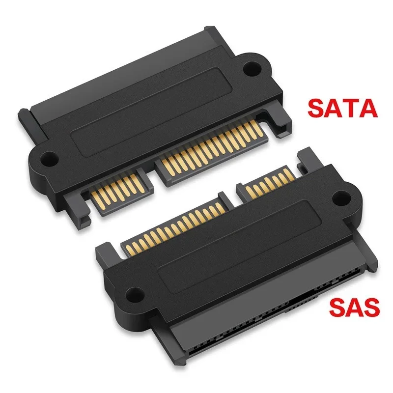 Adaptador de placa base SATA SAS a sata22 pin, Cable adaptador SFF-8482, codo de cabeza recta, tarjeta adaptadora de cabeza única