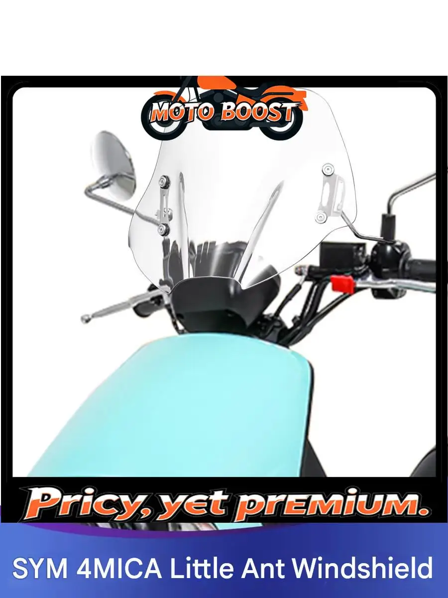 

FOR SYM 4MICA125 Little Ant Motorcycle Windscreen Streamlined Aerodynamic Design to Reduce Wind Resistance Dedicated Windshield