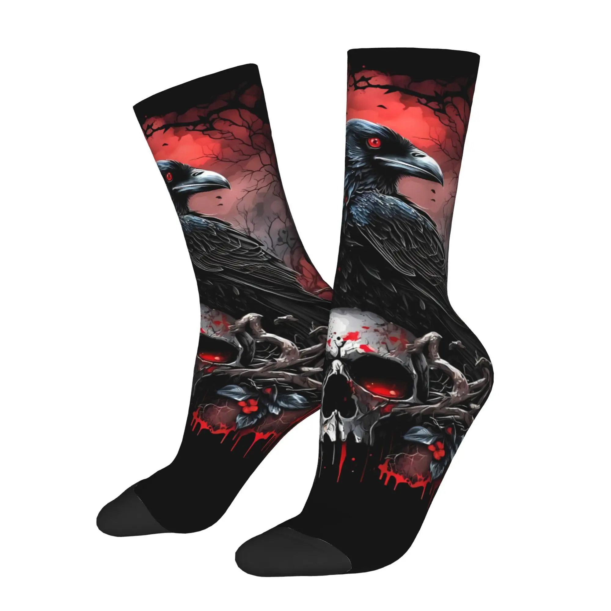 

Mysterious Crow Sock Printed Man Polyester