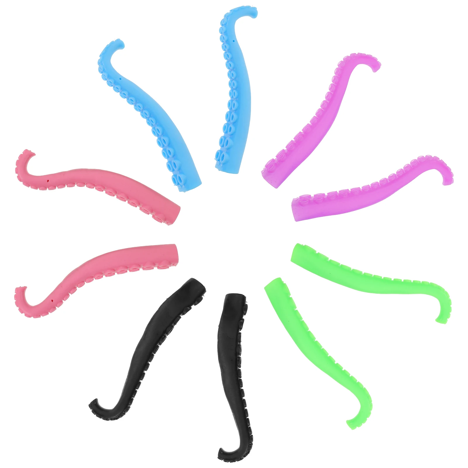 10Pcs Finger Tip Amusement Octopus Pattern Tough Plastic Interactive Wearable for Daily Play Party Favors Kids Stress
