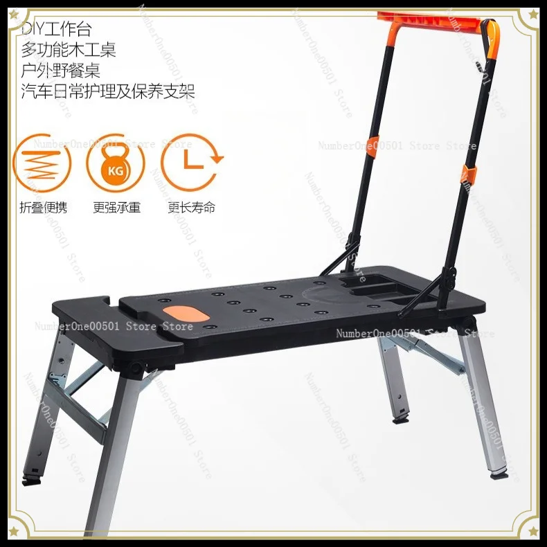 Multifunctional Workbench Bench Stainless Steel DIY Console Trolley Scaffold Mobile Platform Ladder