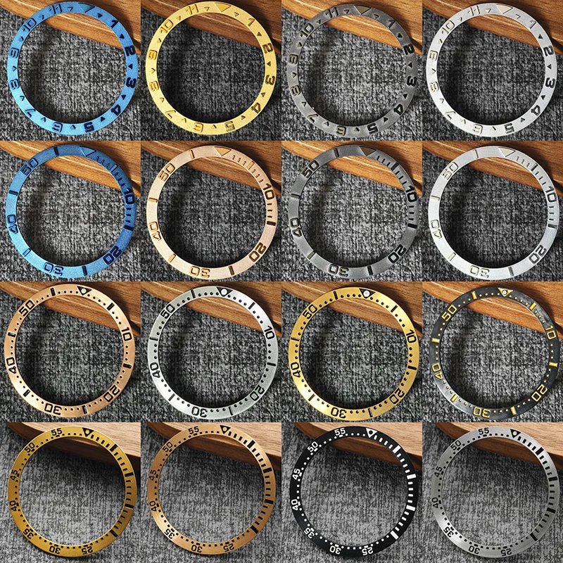 

38MM×31.5MM Watch Bezel Inserts Steel Flat Bezel Inserts Fits SKX007 SKX009 SRPD Watch Case Men's Diving Watch Bezel Accessories