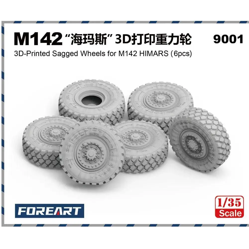 

FORE ART 9001 1/35 3D-Printed Sagged Wheels For M142 HIMARS(6pcs)