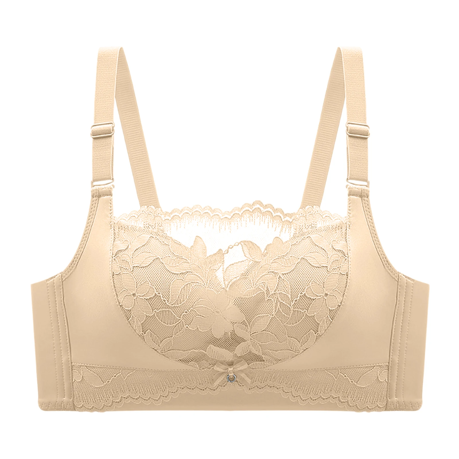 2025년형 두꺼운 주름 브라 여성용 심리스 속옷 편안한 노와이어 데일리 얇은 스포츠 속옷