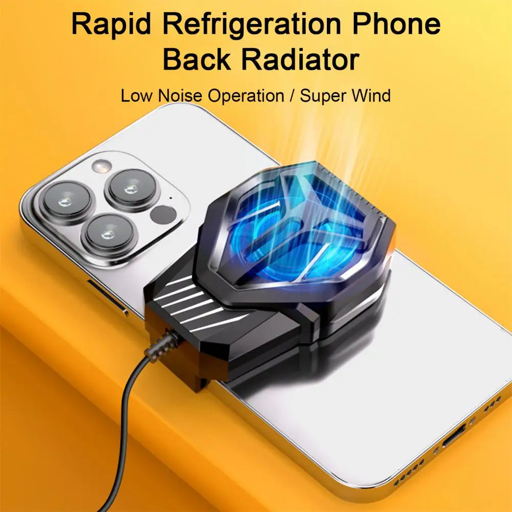 Practical Heat Sink  Back Clip Design Silent Cooling Phone Cooling Fan  Game Cooler System Quick Cooling Fan