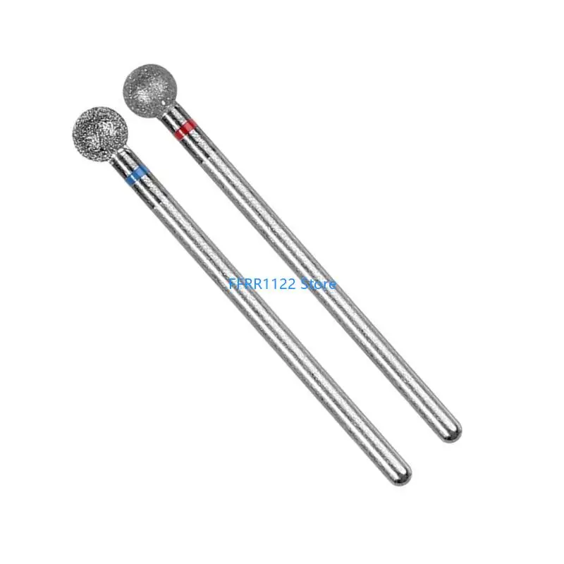 Y1uf 2 pièces 5 mm Bits forage à ongles ronds Accessoires ongles pour les techniciens les passionnés pour les ongles