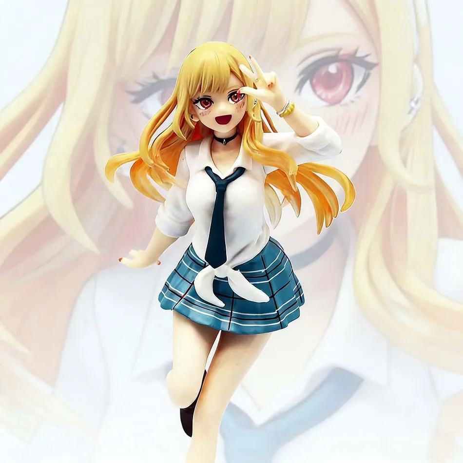 Neue Anime My Dress-Up Darling Kitagawa Marin Liz Desktop Niedliche Schuluniform Modell PVC Actionfigur Sammlerstück Spielzeug Geschenk