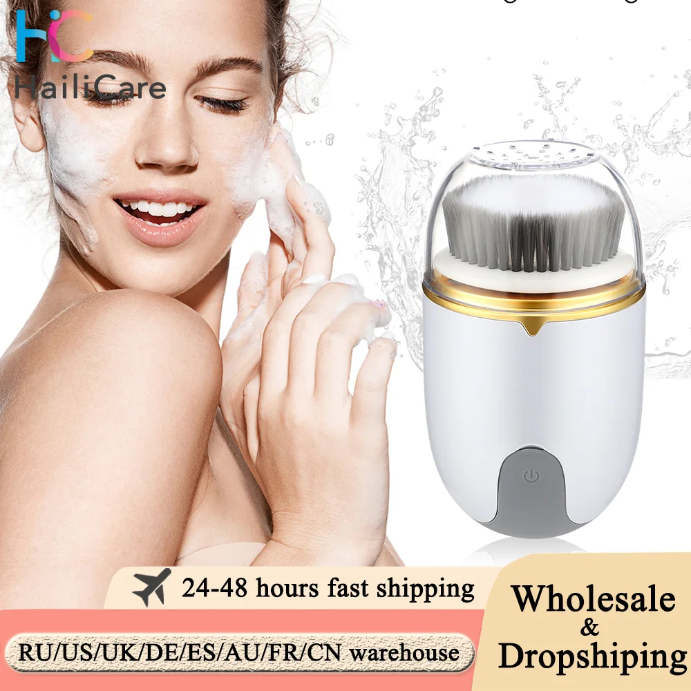 

Electric Facial Cleaning Brush Pore Clean Exfoliator Facial Cleanser Face Skin Deep Skin Cleaning With 3 Cleaning Brush Head