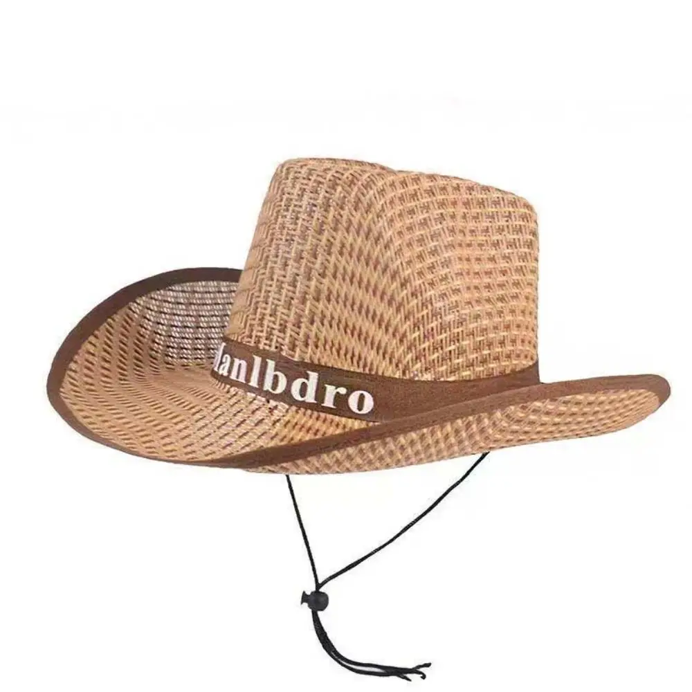 

Fashion Visor Cap Men Straw Hat Sunscreen Letter Panama Hat Beach Cap Weave Sun Cap Man Sun Hat Holiday