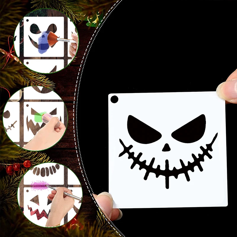 25개의 호박 얼굴 스텐실 |   재미있는 장식/DIY 창의적인 공예 |   파티/홈 장식에 딱 맞습니다 - 할로윈