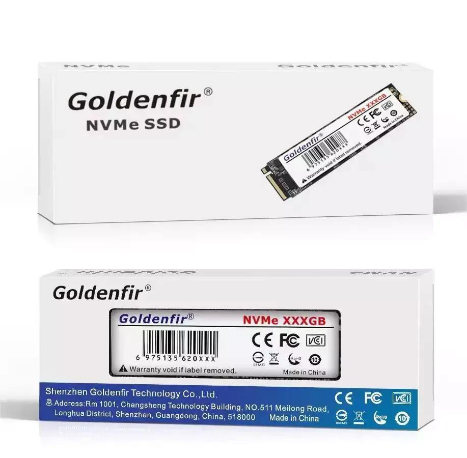 M2 SSD NVMe 512 ГБ Goldenfir M.2 PCIe 512 ГБ твердотельный диск 2280 внутренний жесткий диск для ноутбука настольного компьютера TLC/QLC