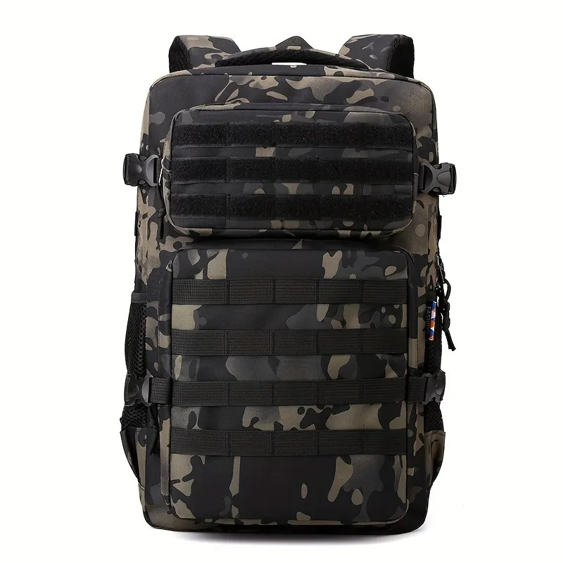 NONE Taktische Rucksäcke Herren Camouflage Rucksack, Wander- und Campingrucksack, mehrschichtiger Outdoor-Sportrucksack mit großem Fassungsvermögen 5