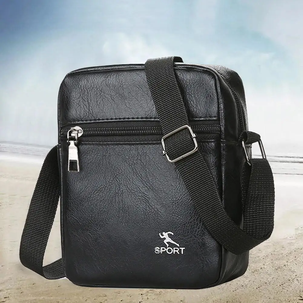 Men's PU Leather Crossbody Shoulder Bags High quality Tote Fashion Business Man Messenger Bag Leather Bags fanny pack
