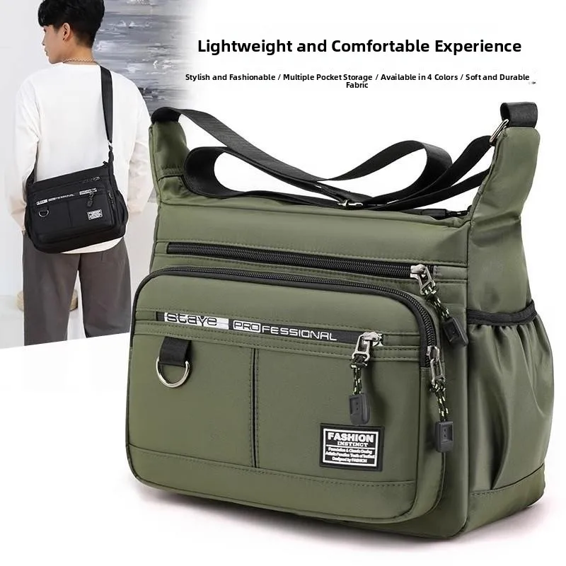 

Men's Ox Fabric Crossbody Bag Casual Street Sle Waterproof Lightweight Large Capaci oulder Bag for Outdoor Use