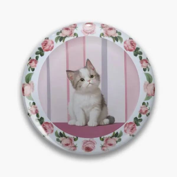 Cat Plate Dolore Umbridge Style  Soft Button Pin Jewelry Funny Brooch Fashion Cartoon Collar Decor Lapel Pin Lover Gift Metal