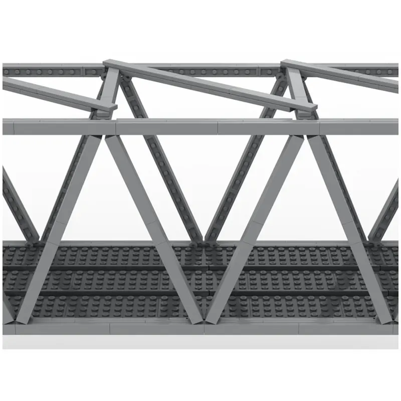 1150 pezzi MOC- 211211   Ponte per traliccio per treno Kit modello di costruzione ferroviario ad alta velocità Ponte ad arco Viaduct Building Blocks Fai da te