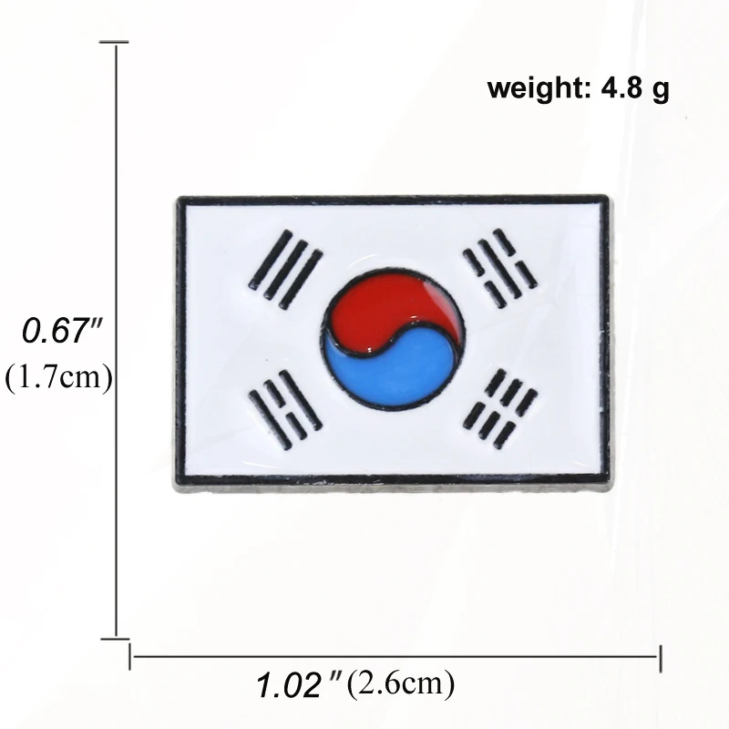 cartoon national flags, Pines, chest badges, South Korean drip oil badges Spot zinc alloy die-casting metal