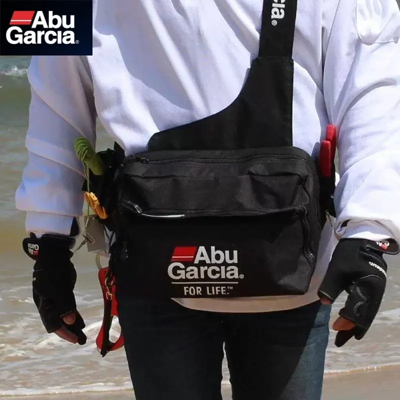 新しい-abu-garcia-屋外釣りバックパック多目的釣り道具バッグメンズウエストバッグシングルショルダー斜めクロスバッグ