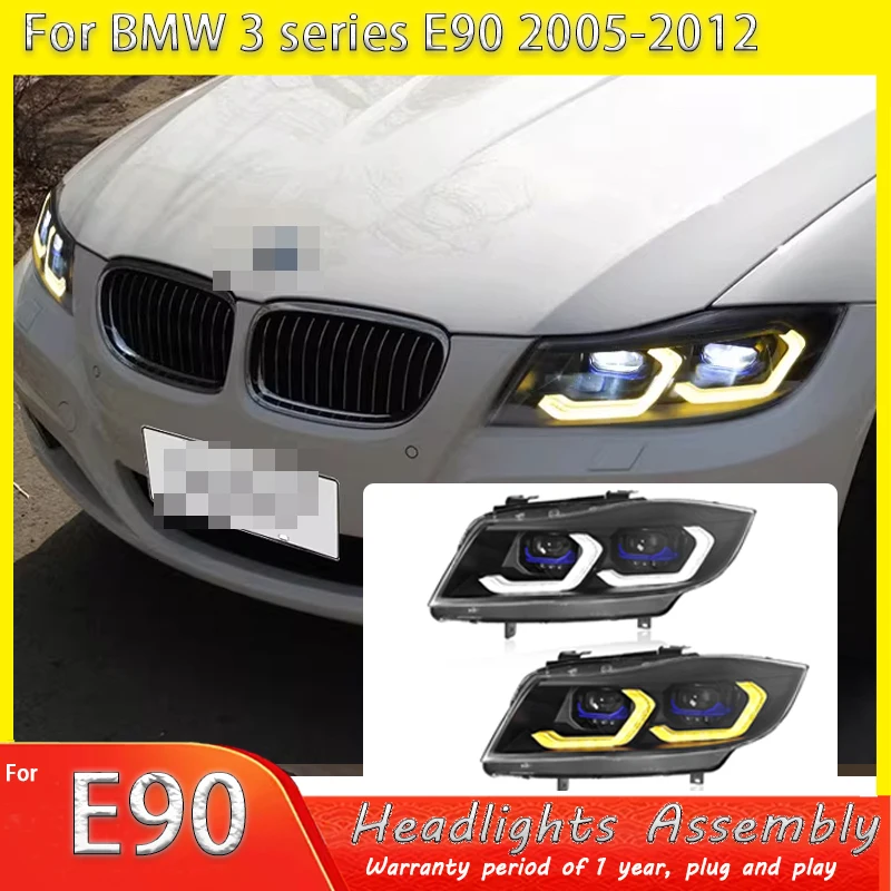 

Автомобильные фары для BMW E90 3 серии, светодиодные фары 2005-2012, 318I, 320I, 325I, головной свет, линзы проектора, DRL, автомобильные лампы