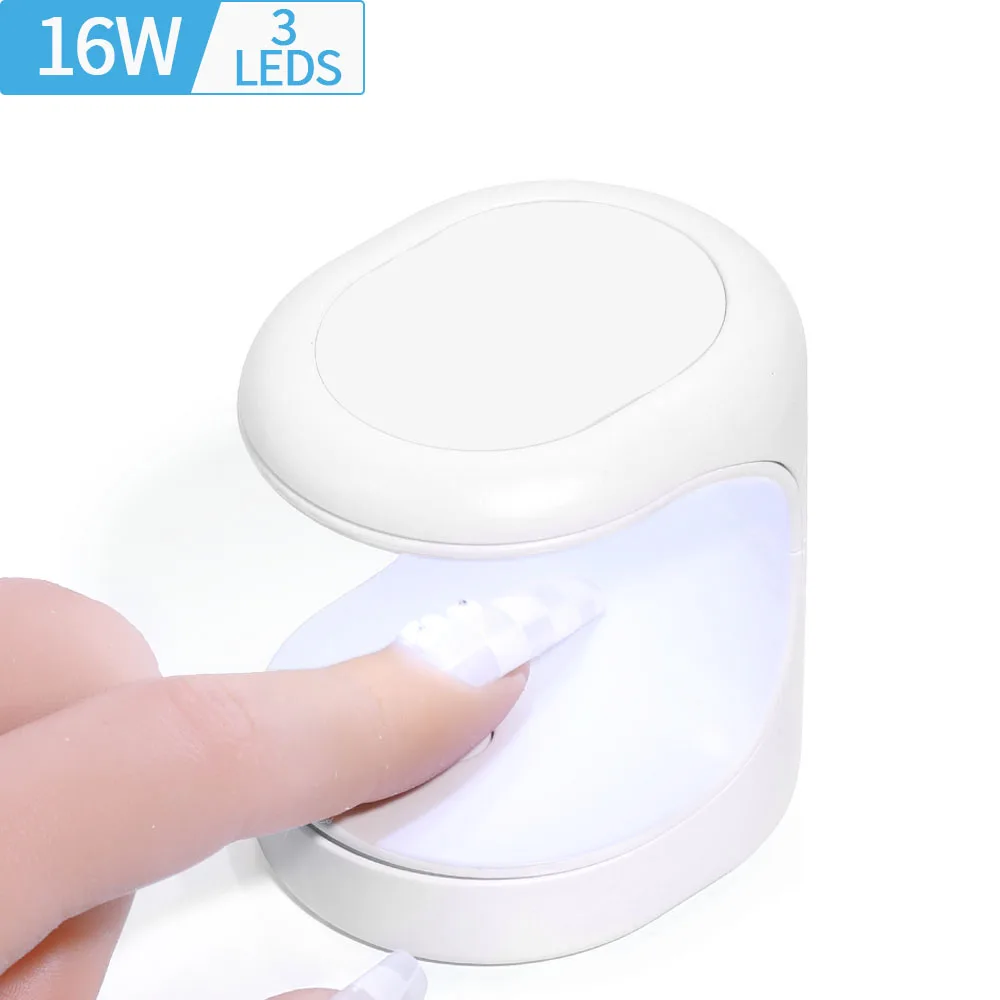 Linsanda Semilune – Machine de photothérapie professionnelle pour vernis à ongles, avec 3 led UV, lampe sèche-ongles, 16W, USB, équipement de manucure