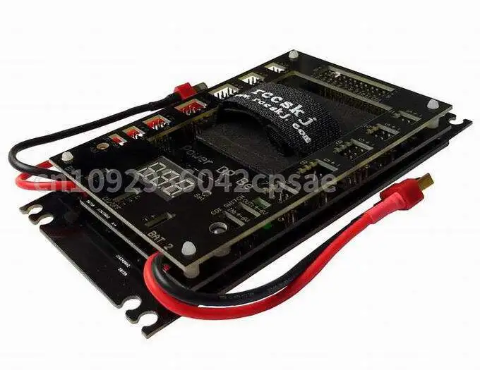 rccskj 3102 Power DP BEC Servo Distribution Board 30A (Max 40A) 4.8-9.7V Adjustable Dual Battery Input 12CH 34 Servos CDI Switch