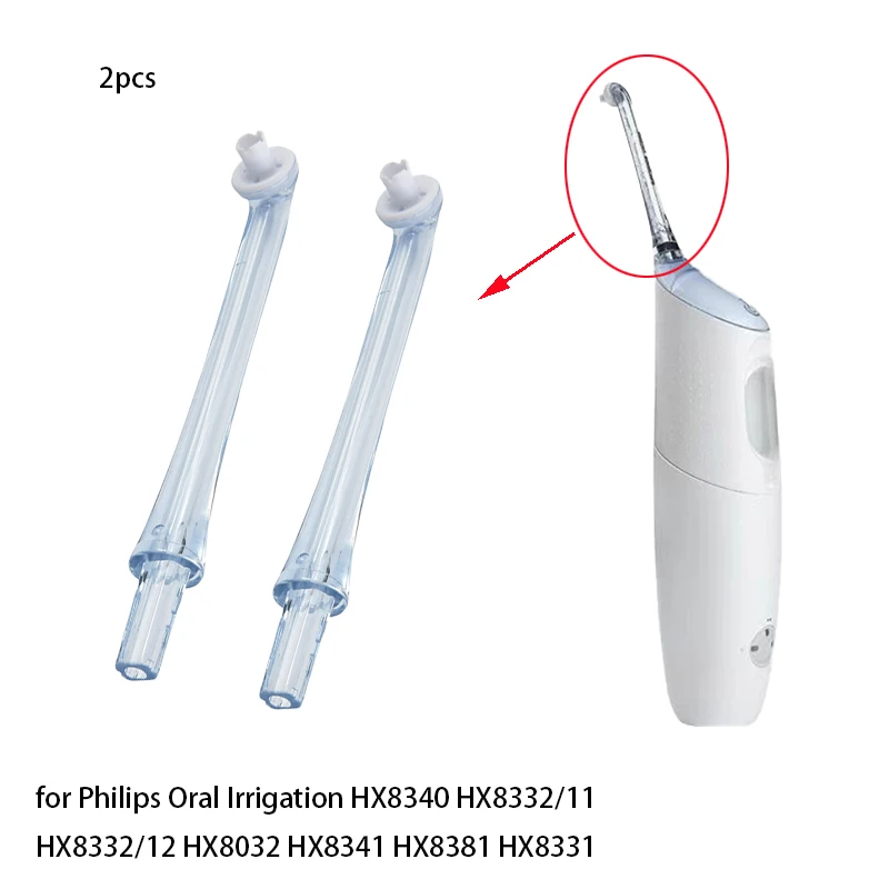 2pcs Oral Irrigator Nozzles Parts,For Philips HX8340 HX8341 HX8381 HX8331 Electric Oral Irrigator Nozzle Replacement Accessories