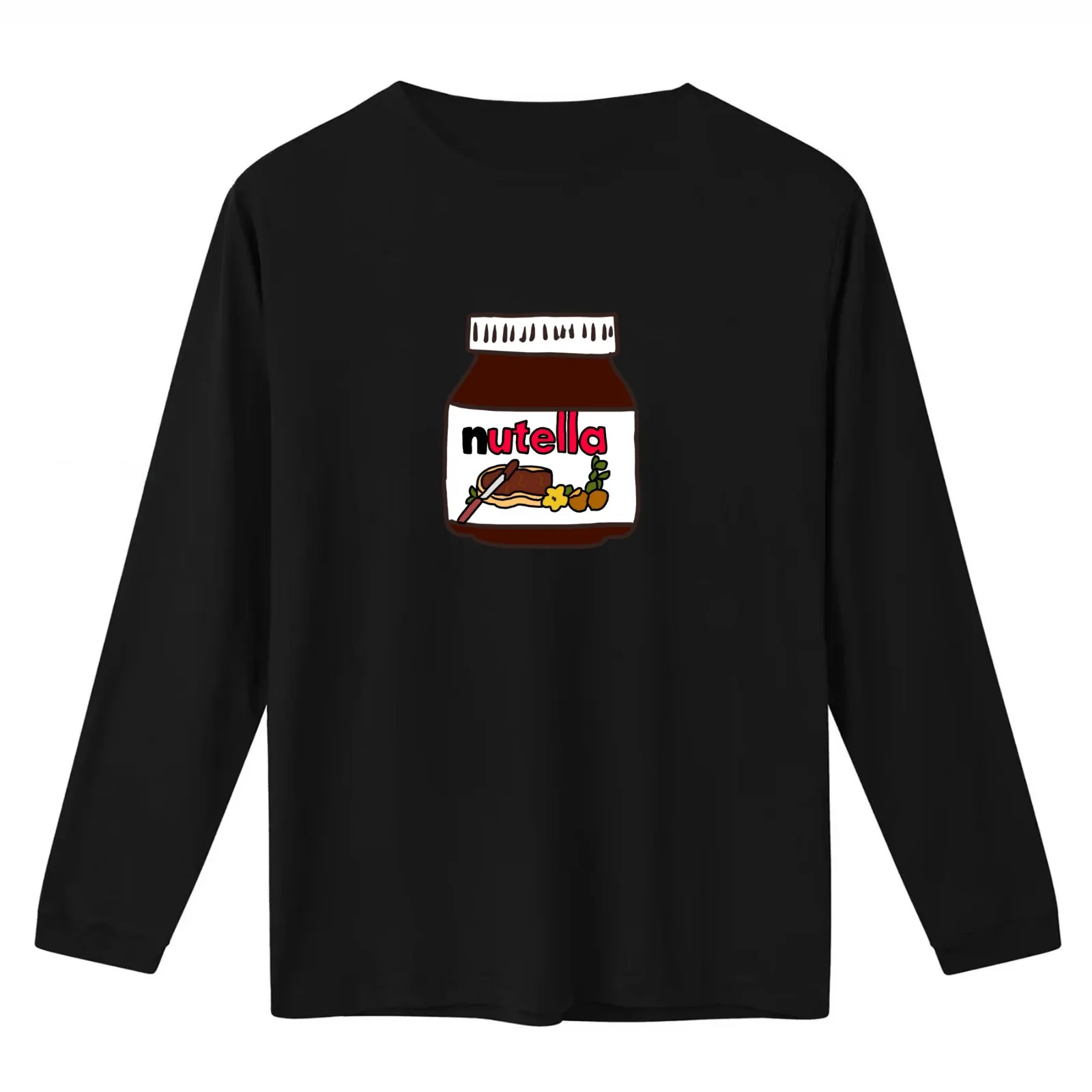 Nutella T-Shirt Summer Casual Cotton Tee Oversized Streetwear Tops Vintage Graphic Print Loose Fit Short Sleeve 100% Cotton