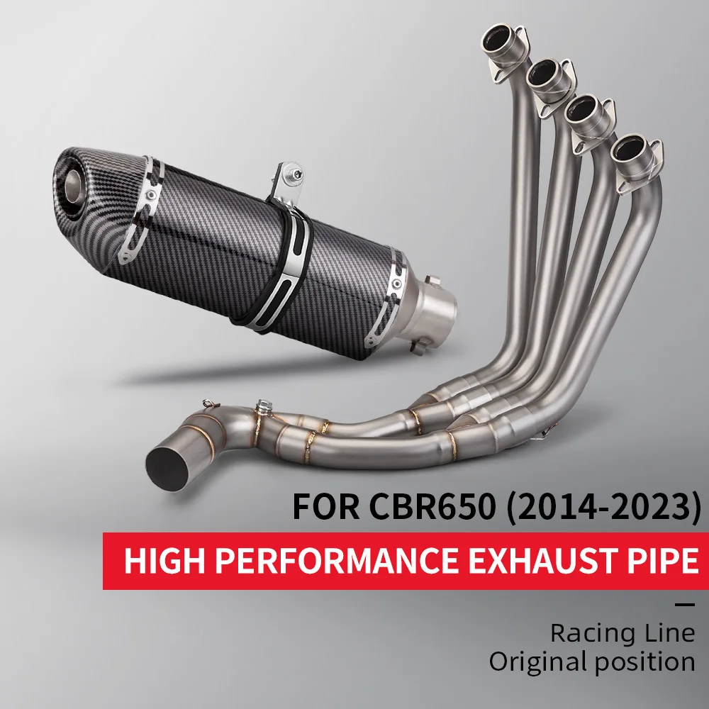 for CBR650 CBR650R CBR650F R27 motorcycle exhaust stainless steel full-section exhaust complete system set (2014-2023) view 2