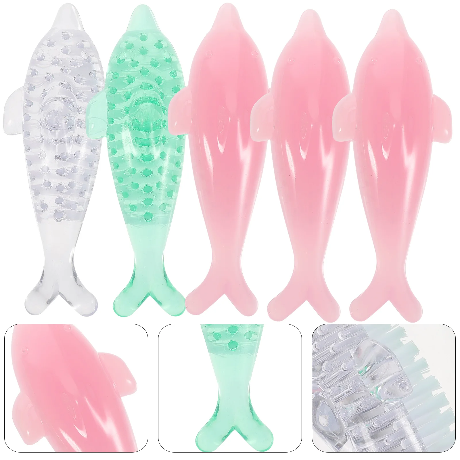 

5 Pcs Nail Brushes Dolphin Fingernail Scrubber Scrubbing Home