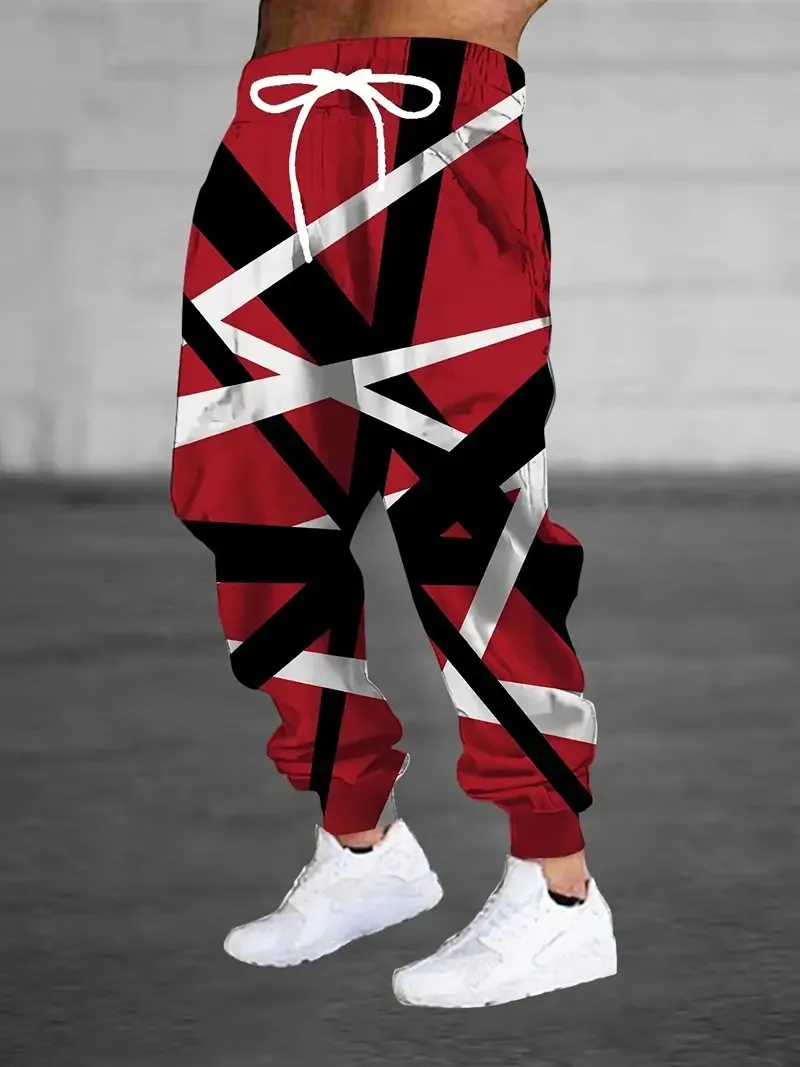 

The new men's long pants for Spring and Autumn 2025 are comfortable soft casual roller skating and 3D printed street men's wear
