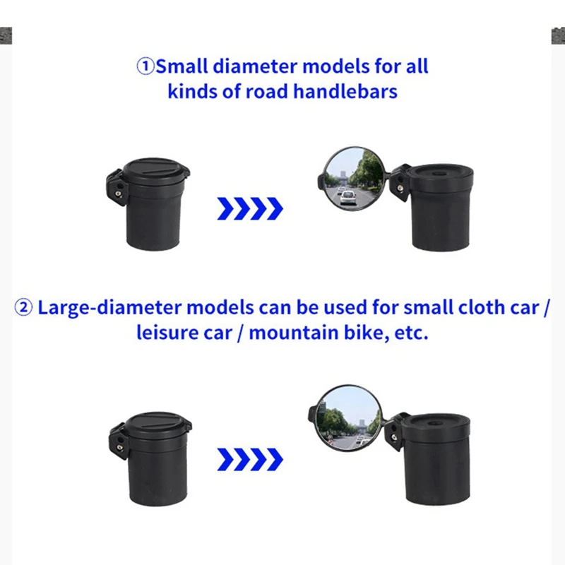 

Biy-lcBicycle Handlebar Reflector Road Bike Mountain Mirror Bike Rotatable Adjustable Mini Rear View Mirror 32 to