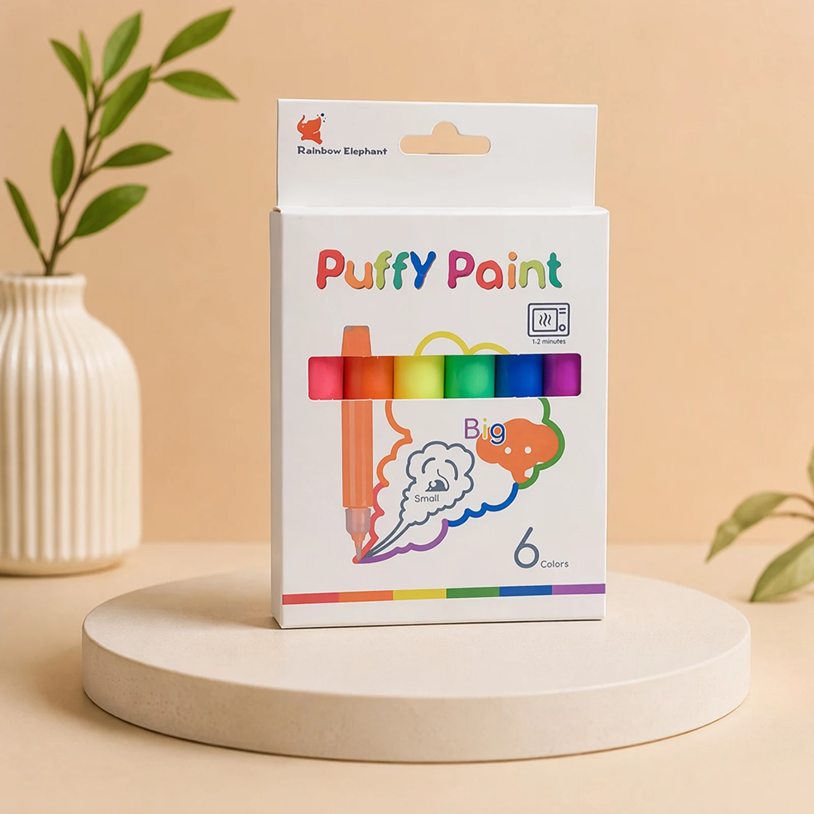 Art And Craft With Paint - 3D-Textur-Kunststifte 6 Farben Wärmeaktivierte Puffy-Farben DIY