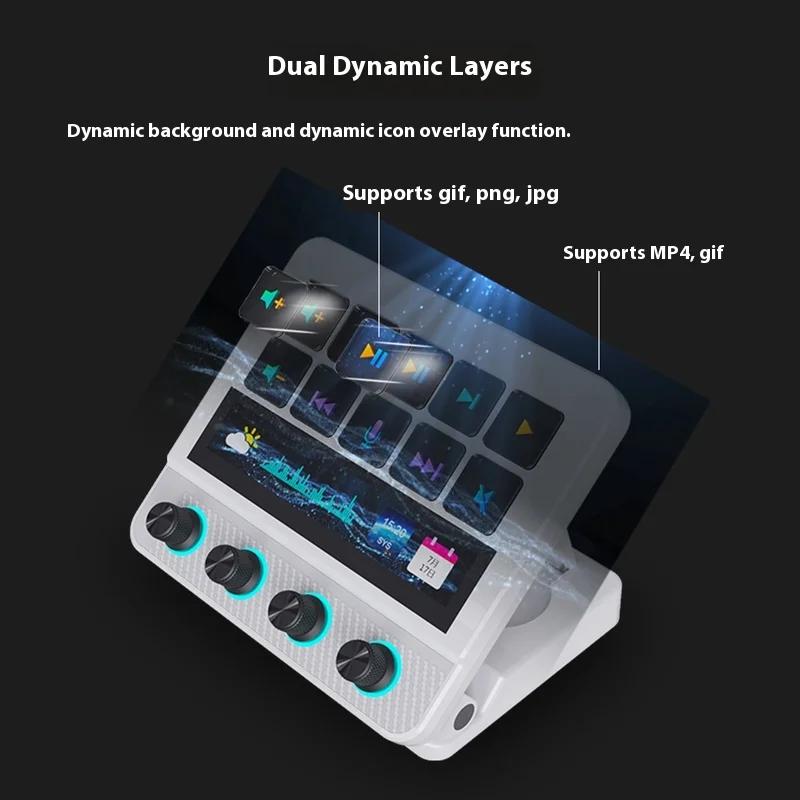 Mirabox N4 Pro Streamdeck Visualization Console Visual Custom Desktop Controller RGB Creation Controller Multimedia Keypad