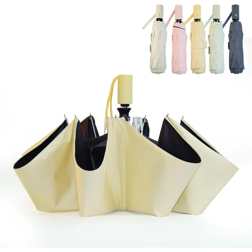 Guarda-chuva COMPACT automático para viagem, à prova d'água, leve, dobrável, fácil de transportar para mulheres e homens