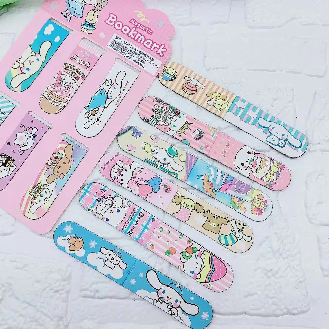 New Sanrio Cinnamoroll Mymelody Kuromi Magnetic Bookmarks Magnet Page Markers Assorted Book Markers Set For Students Reading