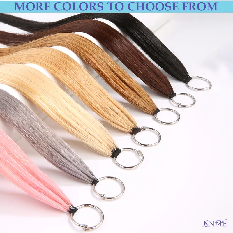 JSNME Color Human Hair Extensions Microloop New Hair  Comfort Invisible Color 100% Human Hair Extensions Blue Purple 613 Color