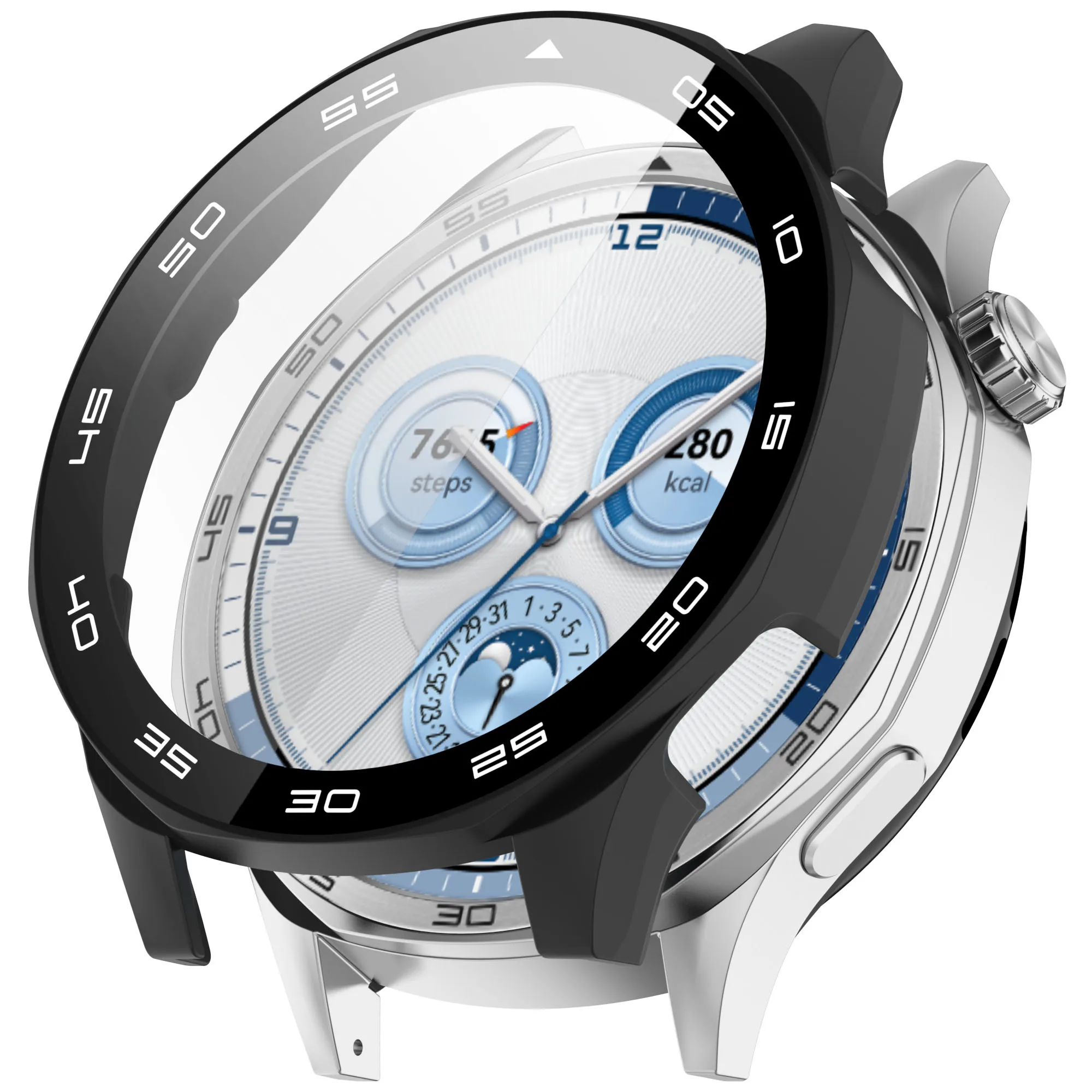 Hülle für Huawei Watch GT 5/GT5 Pro 46 mm, gehärtetes Glas, Displayschutzfolie und harter PC-Schutzstoßstange, Huawei GT5 Cover-Zubehör – Detail 15
