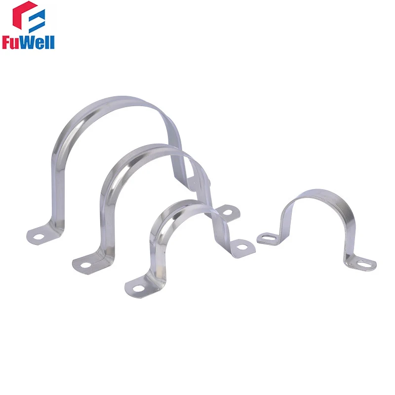 10pcs M40-M50 304Stainless Steel U Bracket Tube Strap Tension Clip Pipe Saddle Clamp Conduit Hose Pipe Tubing Retaining Clips