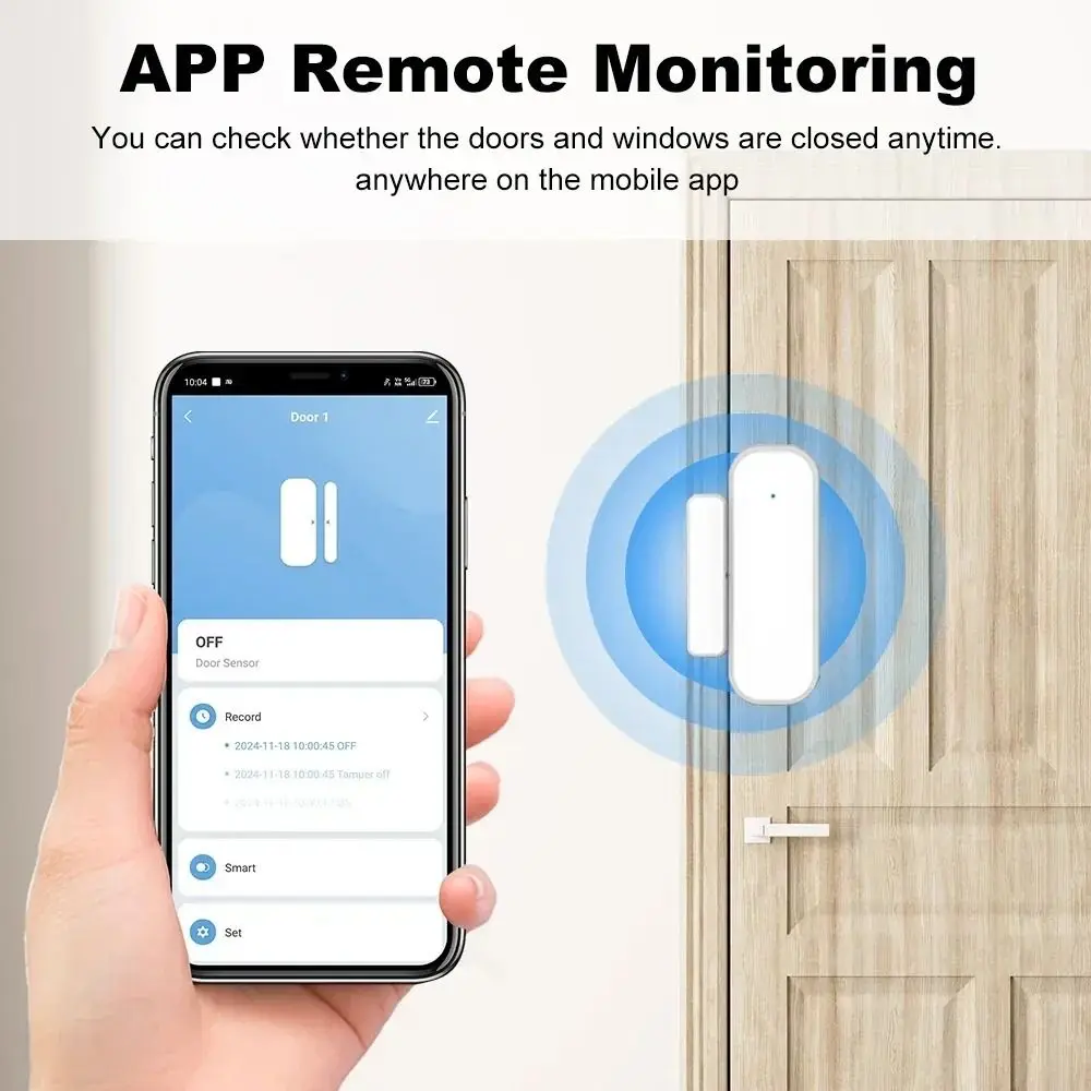 

Security Protection Zigbee Door Sensor Contact Detection Open Closed Status Window Contact Sensor Magnetic Sensor