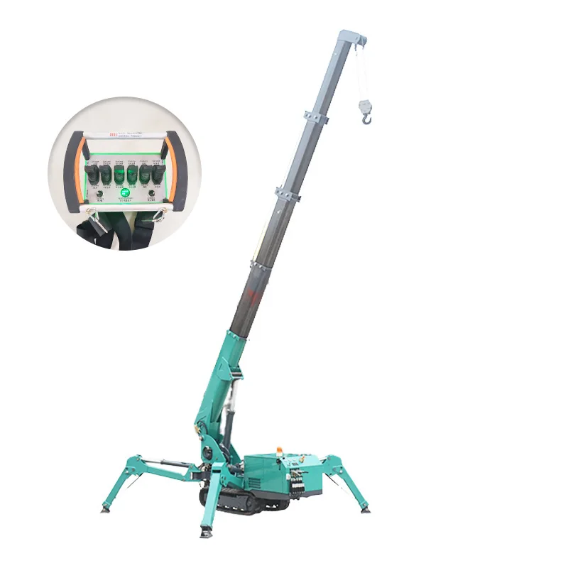 Tracked Lift Mini Crane Hydraulic Crawler Spider Crane Portable Compact Spider Crane Remote Control Lifting Tool Customized
