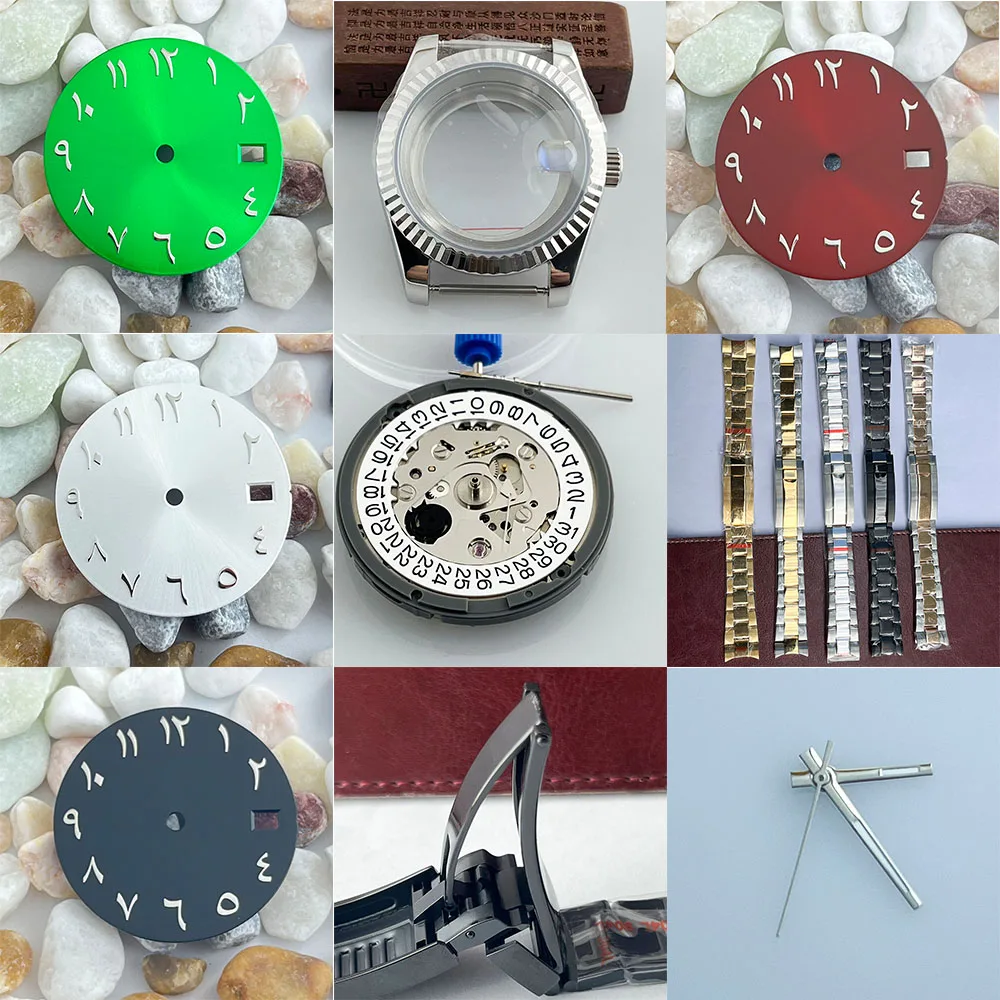 

36mm 39mm Arabic High quality stainless steel strap/case Sapphire glass NH Automatic Mechanical movement 35 Watch all parts