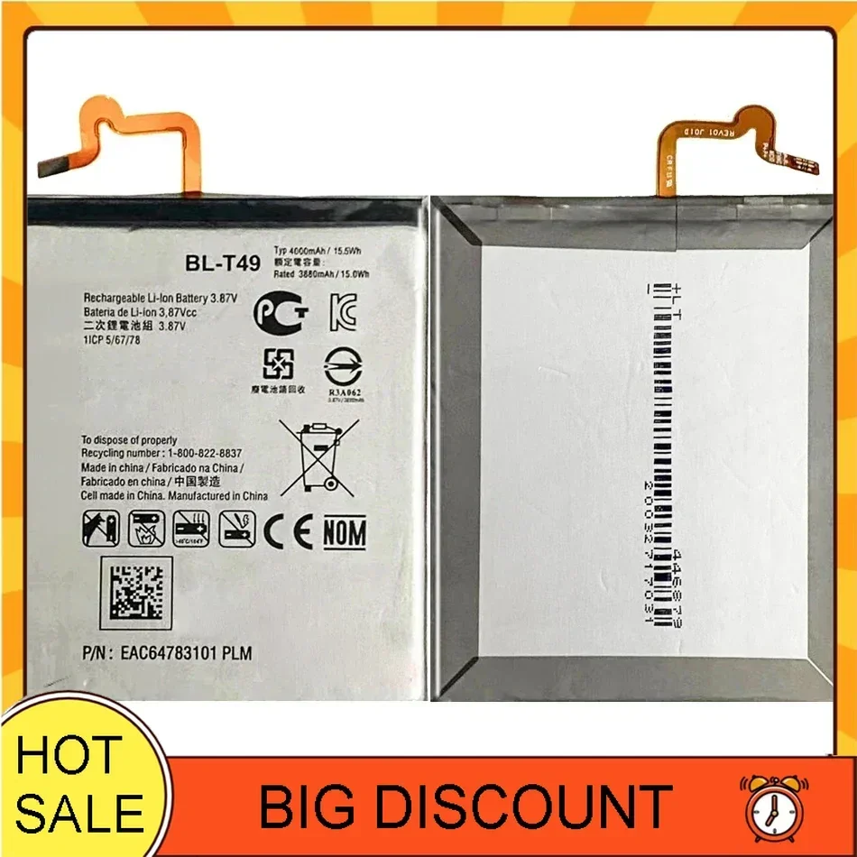 BL-T49 Аккумулятор 4000 мАч для LG K510 K51S LM-K410BMW LM-K510BMW LM-K510HM Аккумулятор для мобильного телефона