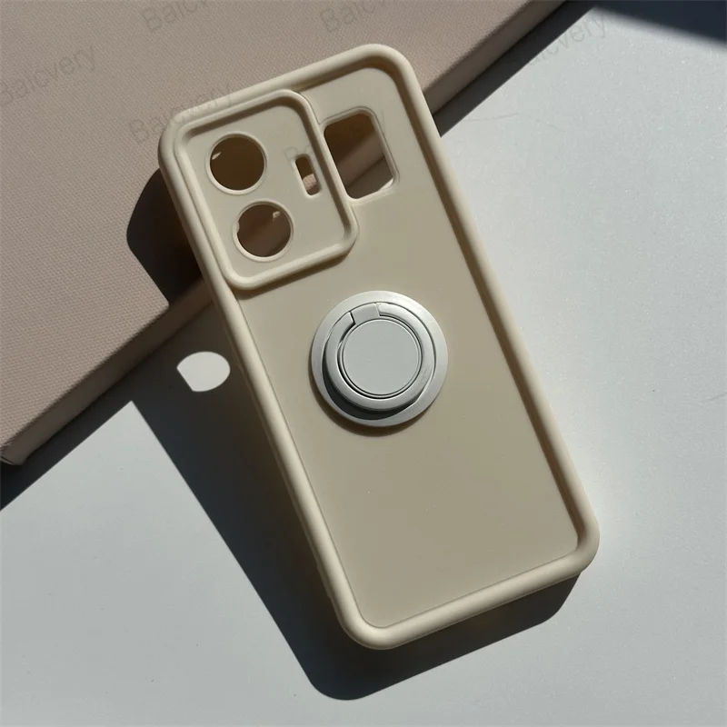 Capas For Realme GT Neo 5 RMX3706 RMX3708 With Bracket Soft TPU Colorful Matte Border Protection Lens Cover